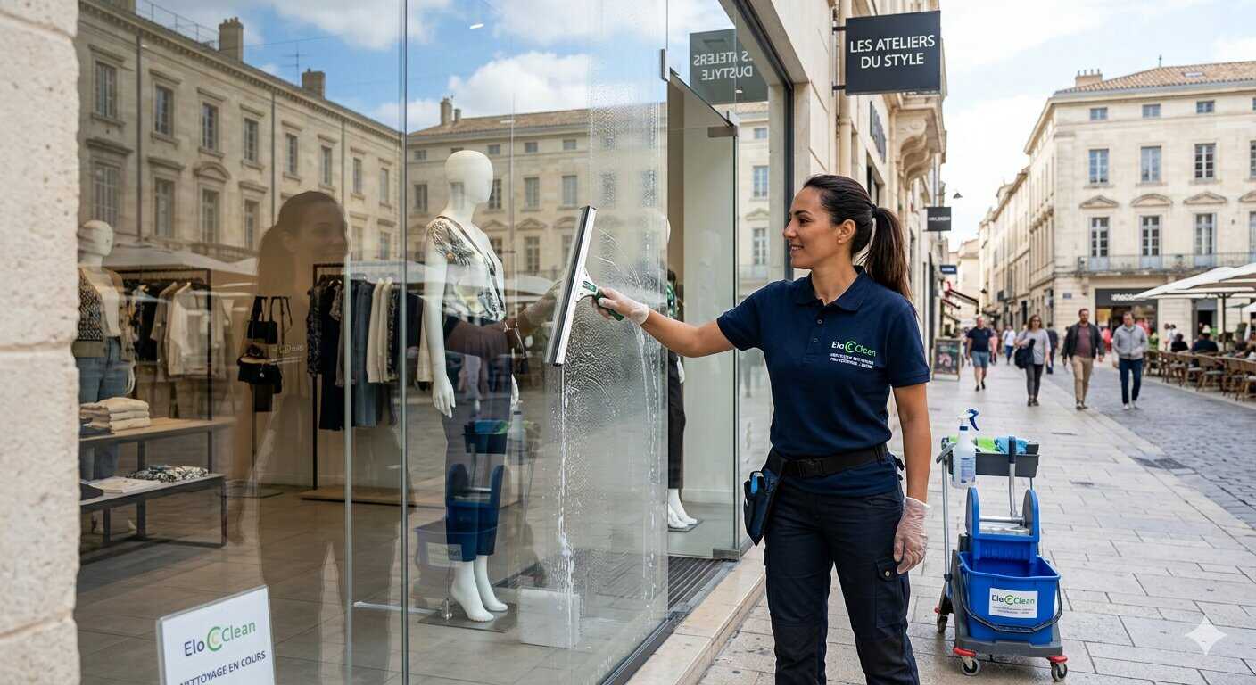Nettoyage vitres et vitrines professionnel
