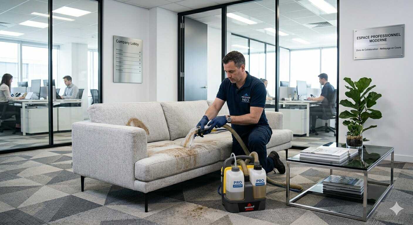 Nettoyage canapé professionnel entreprise