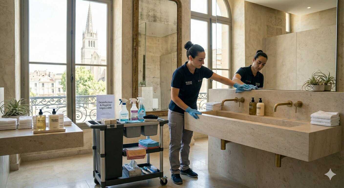 Nettoyage des sanitaires de locaux professionnels à Béziers