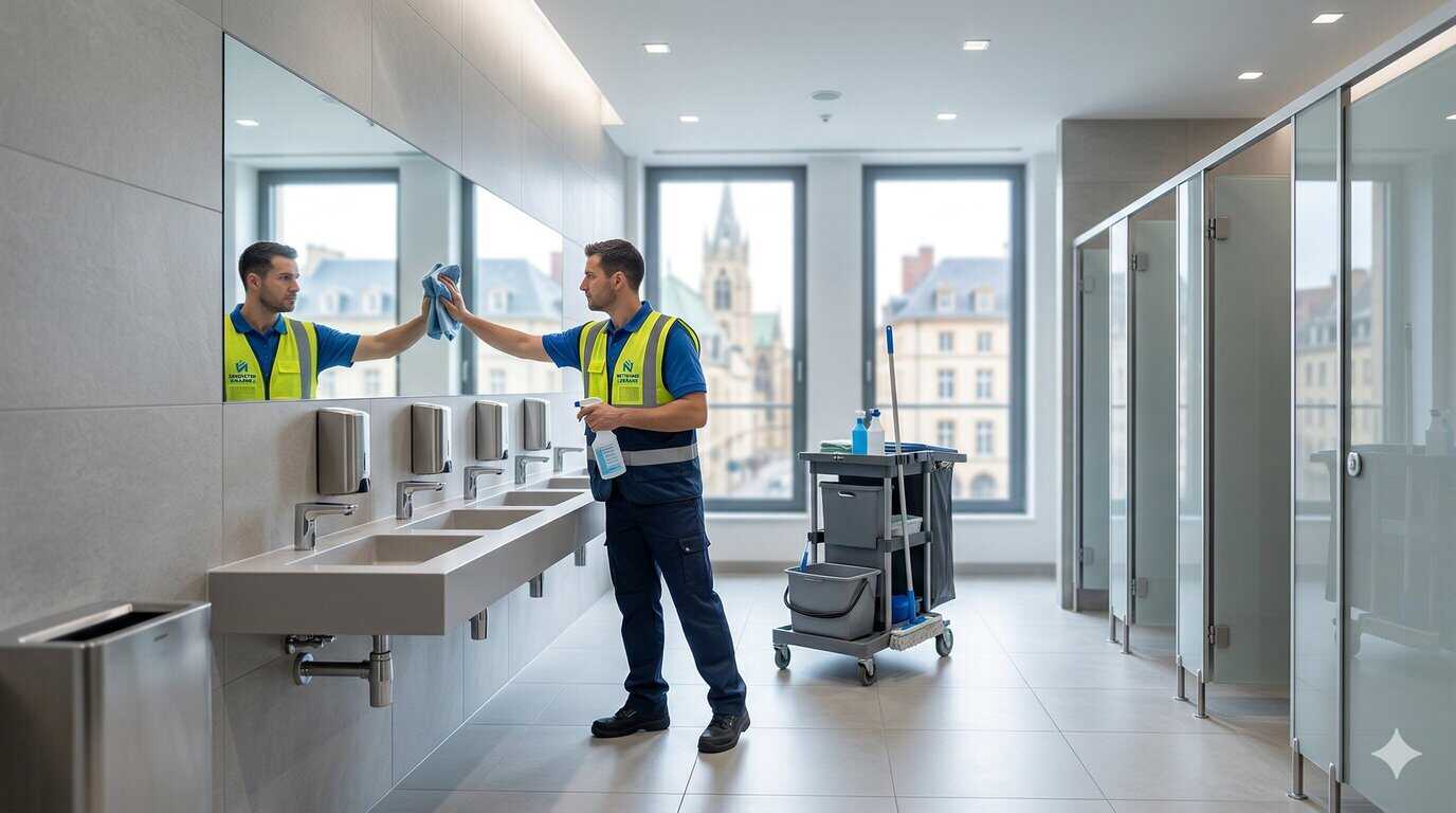 Nettoyage des sanitaires dans des locaux professionnels à Metz