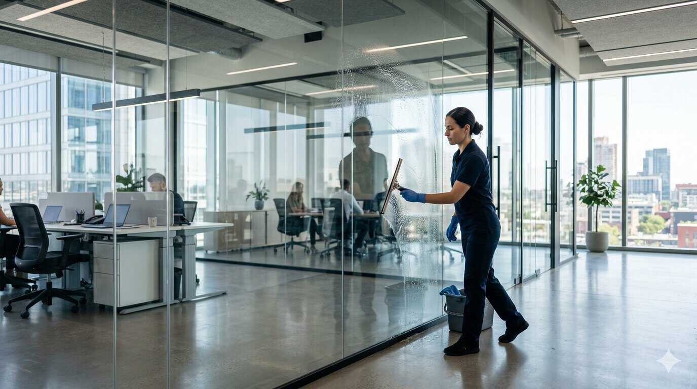 Nettoyage des vitres de locaux professionnels et bureaux